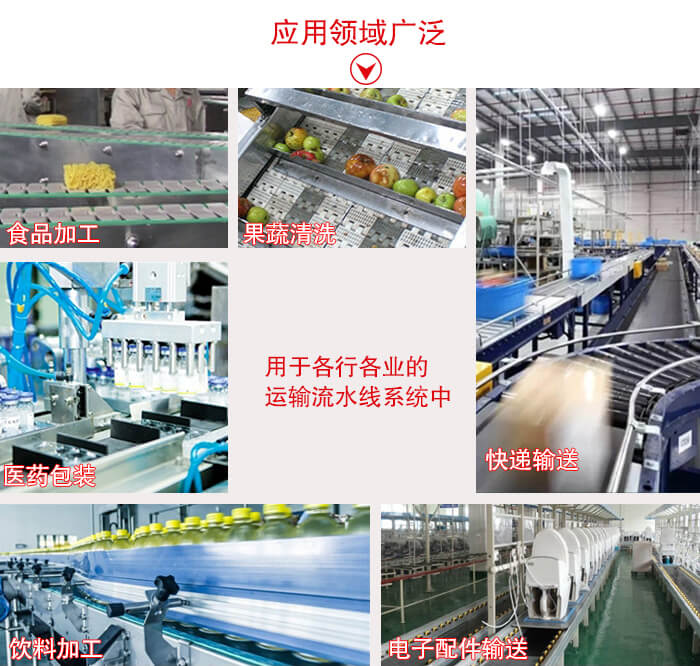 鏈板輸送機(jī)適用行業(yè)：食品加工，果蔬清洗等行業(yè)